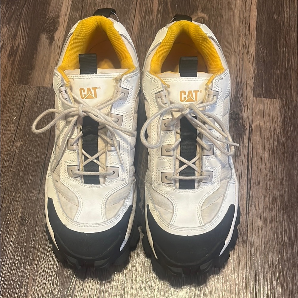 CAT Intruder White and Black Sneakers